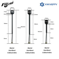 Flywoo Bipolar Antenna Dual 5.8G and Dual-Band 5.8G/2.4G O3 / O4 PRO Antenna V2 90mm / 150mm UFL Antenna