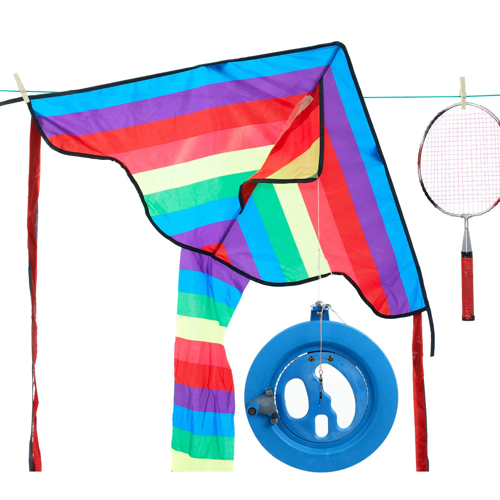 Carrete con mango de cuerda para cometa de 300M, Material ABS fuerte, carrete de bobinado manual, agarre cómodo para sesiones de vuelo extendidas, línea de cometa