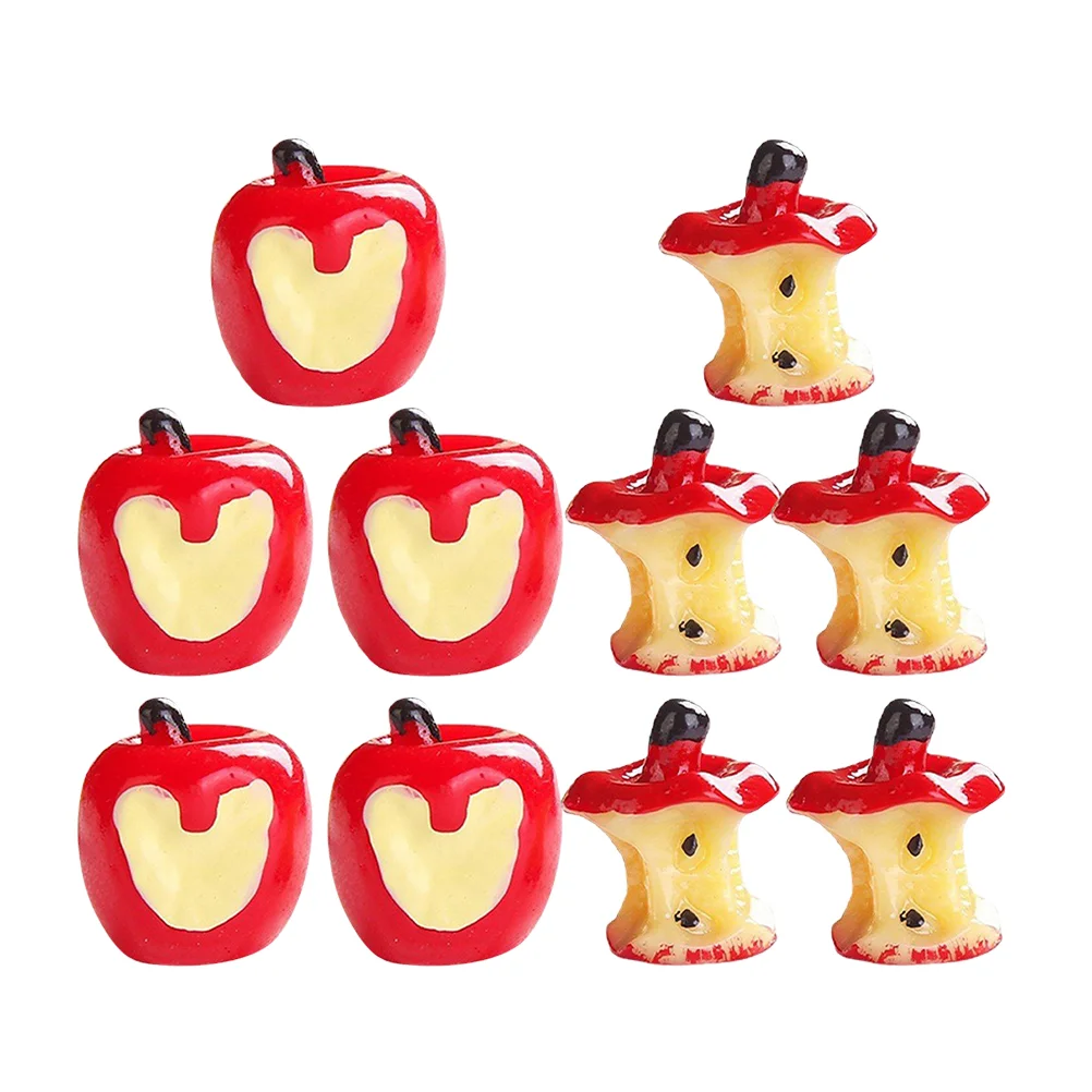 10 Pcs Mini Apples Emulational Fruit Toys Artificial Miniature Fruits Machine Accessories