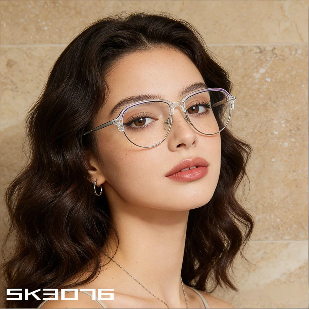 

Модные женские очки в квадратной оправе из сплава TR90 с полной оправой, противоскользящими дужками и ультралегкой конструкцией для современного городского образа жизни