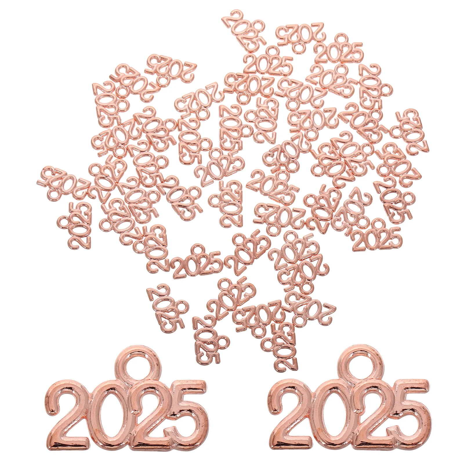 

50pcs Alloy Jewelry Accessories 2025 Number Charms New Year Pendants Graduation Vintage DIY Necklace Bracelet Decorations Metal