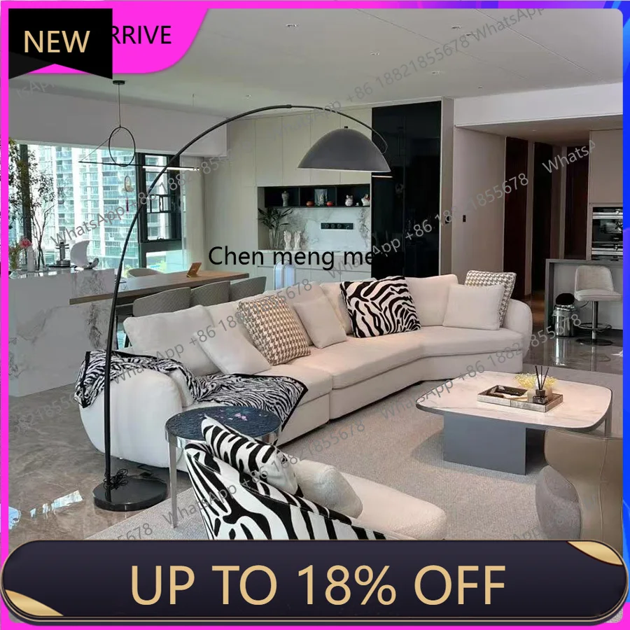 

M78 Italian minimalist Saint-Germain sofa living room special-shaped corner combination fabric sofa