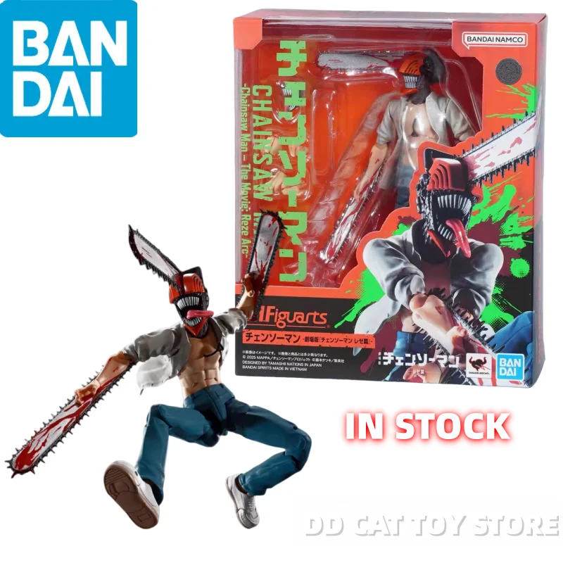 In Stock Genuine Bandai S.H.Figure Chainsaw Man Denji The Movie Reze Arc Action Figure 1/12 Mobile Collectible Doll PVC Toy Gift