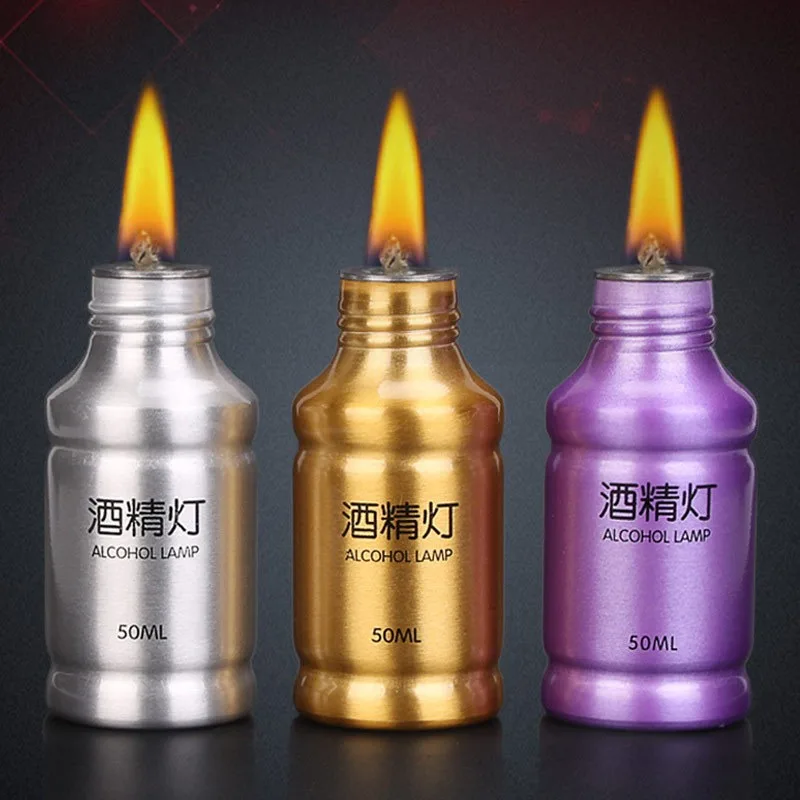 

3PCS 50ML chemical alcohol burner lamp aluminum alloy alcohol lamp 15cm wick laboratory heating supplies teaching equipment