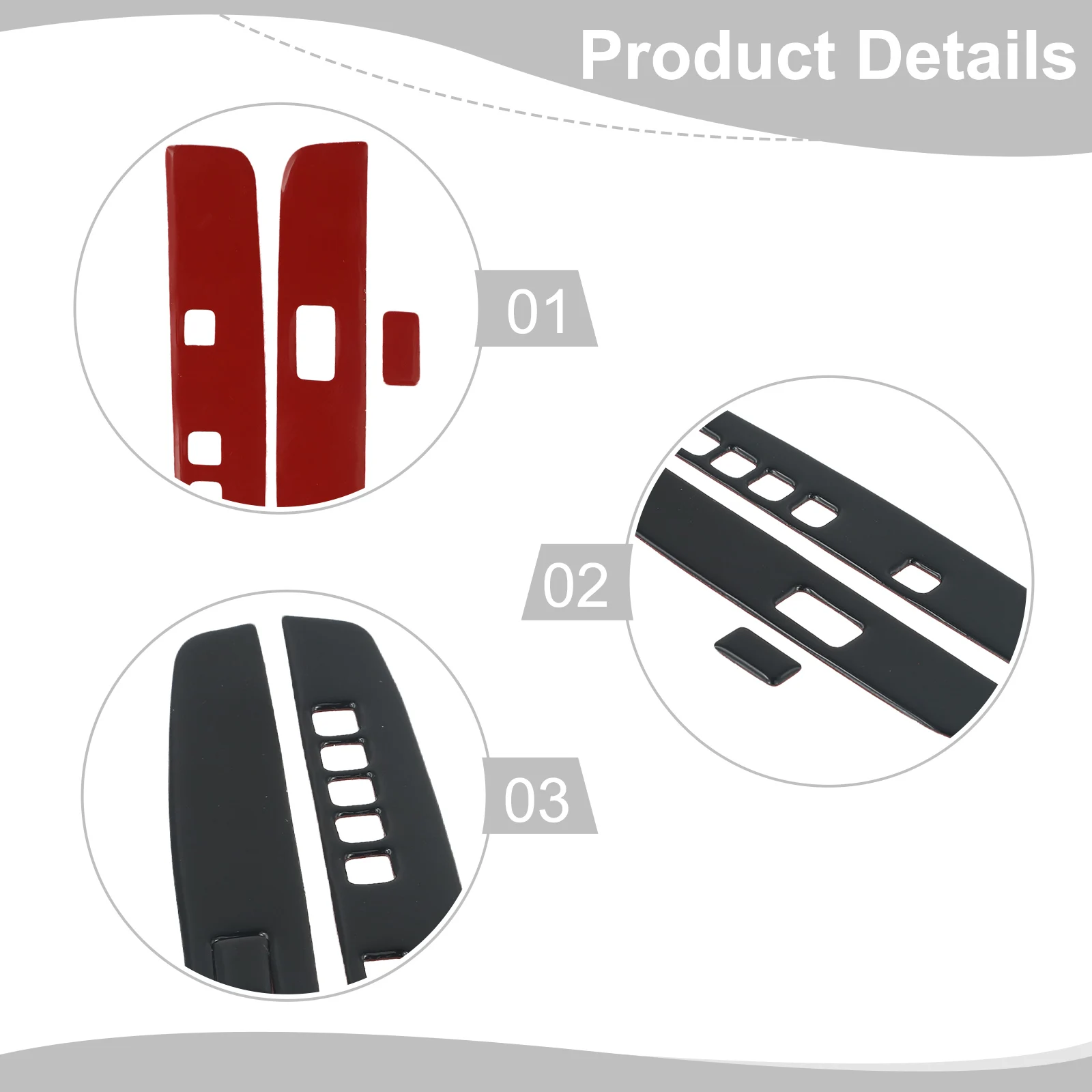 Sleek and Stylish Piano Black Gear Shift Button Cover Trim for Honda For Accord 2014 2017 Set includes 3 Pieces