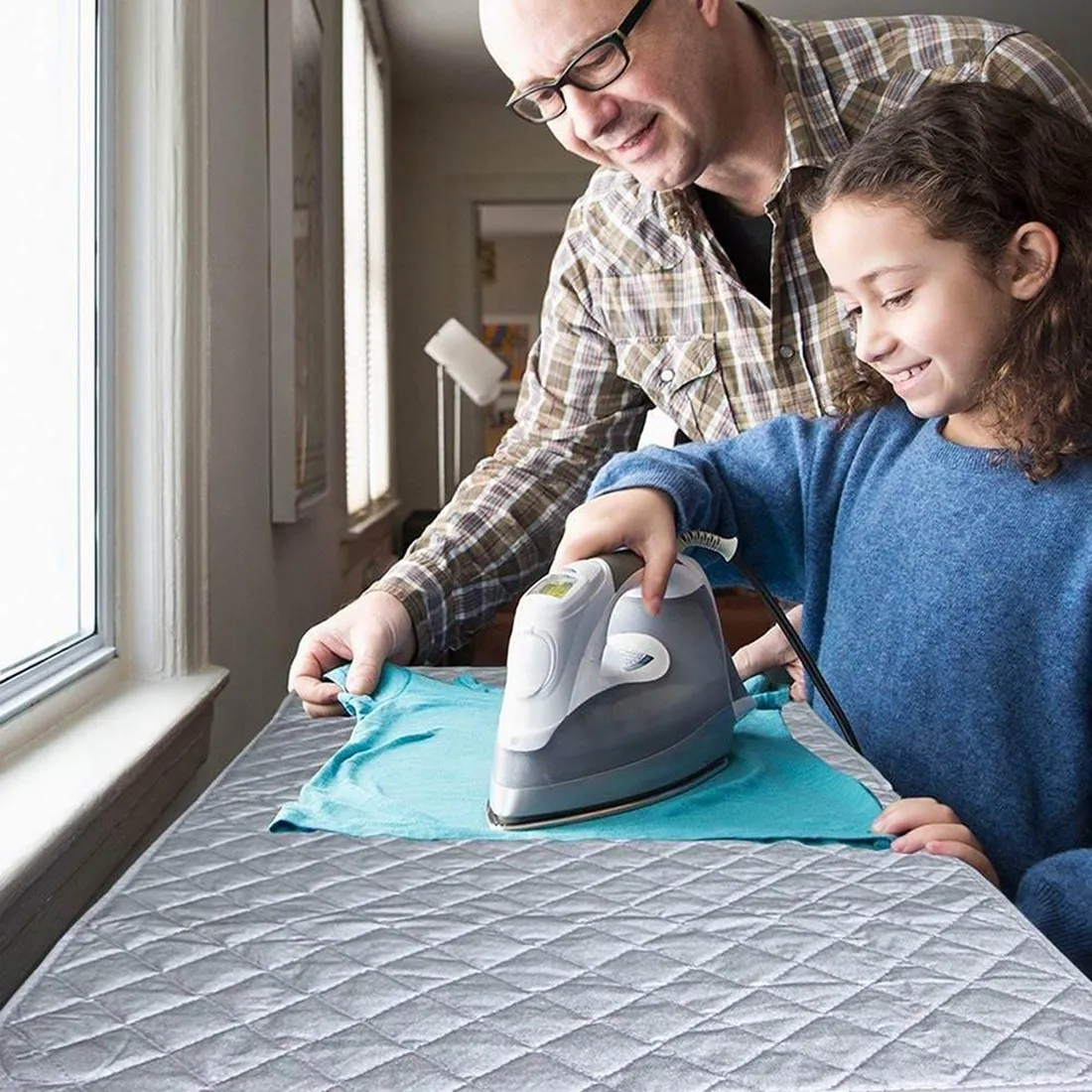 Alfombrilla de planchado para mesa, cubierta para lavadora y secadora, resistente al calor, Protector de ropa con prensa de Manta