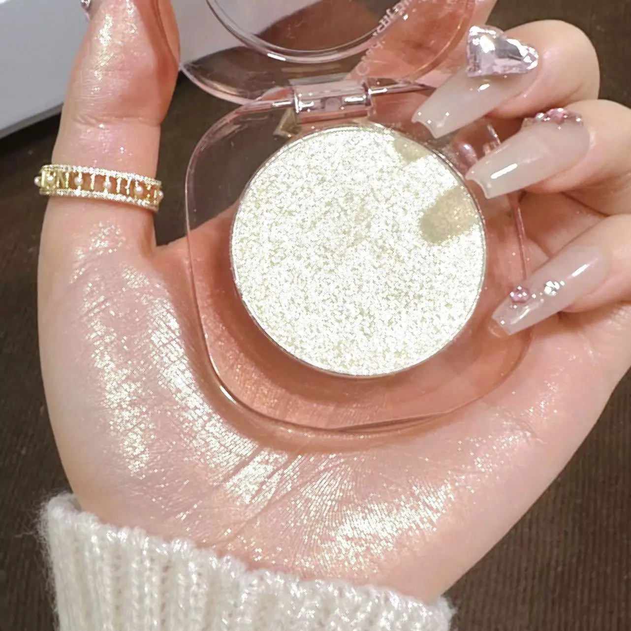 Highlighter Powder Chameleon Fine Flash Polarizing Flash Diamond Highlighter Profile Palette Face Stereoscopic Glitter Powder