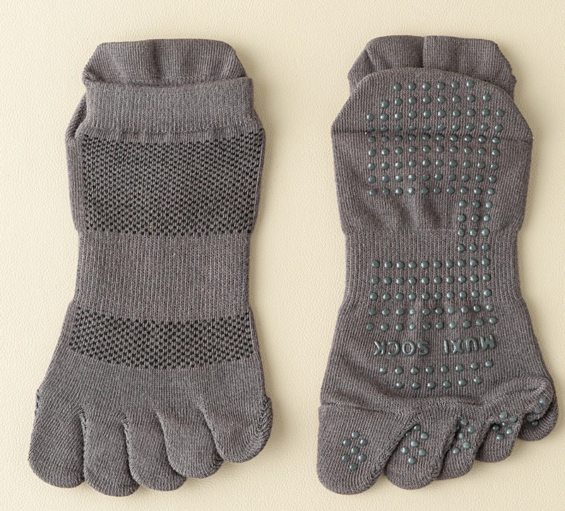 Men's 3 Pairs Non-slip Five Finger Grip Socks