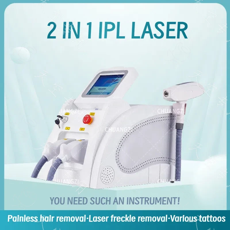 

Professional IPL OPT 2 in 1 Laser Hair Removal Picosecond Laser E-Light Skin Whitening Permanent Hair Removal Freckle Removal