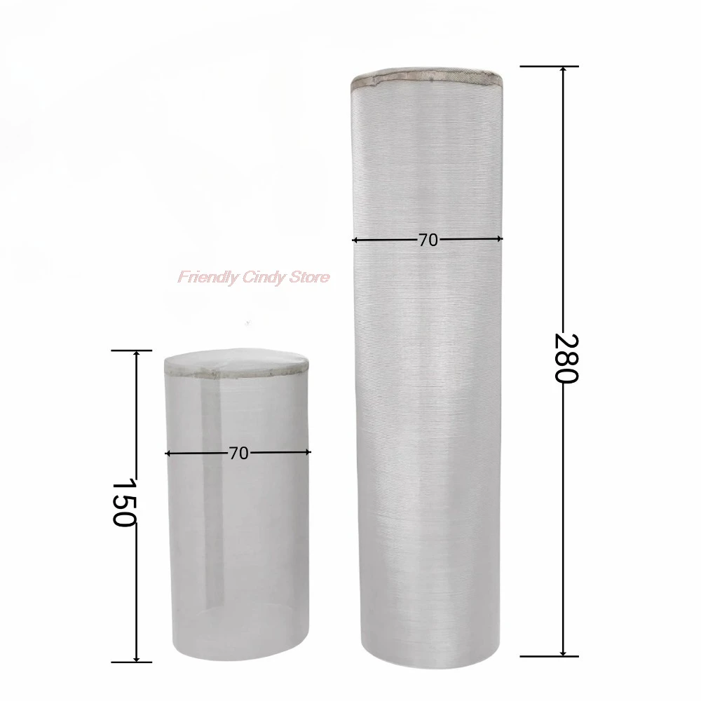 1PCS 70x150/280mm 10-1000 Mesh Filter Screen 304 316 Stainless Steel 10