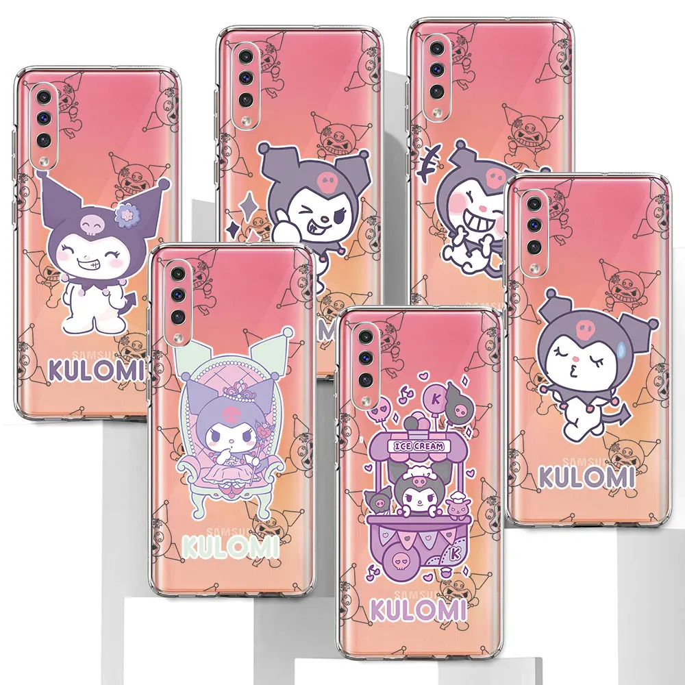 Kuromi Happy Case for Samsung Galaxy A04s A10 A20s A7 A01 A02s A03s A20e A30s A40 A6 A70 A70s A50 A50s A20 TPU Soft Phone Cover