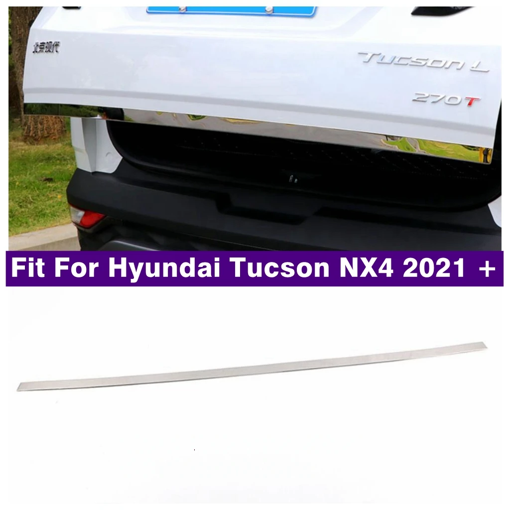 

Accessories Rear Tail Door Strip Tailgate Trunk Trim Cover Exterior Stainless Steel Decor Fit For Hyundai Tucson NX4 2021 - 2023