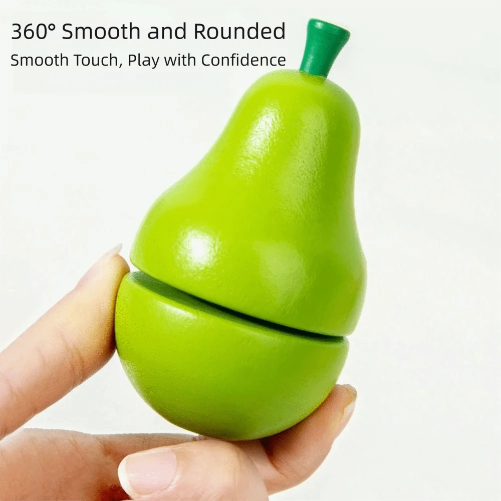 木製フルーツカットおもちゃ 教育機能 シミュレーション シミュレーションキッチンおもちゃ バケツスタイル マジックステッカー クラシックゲームおもちゃ