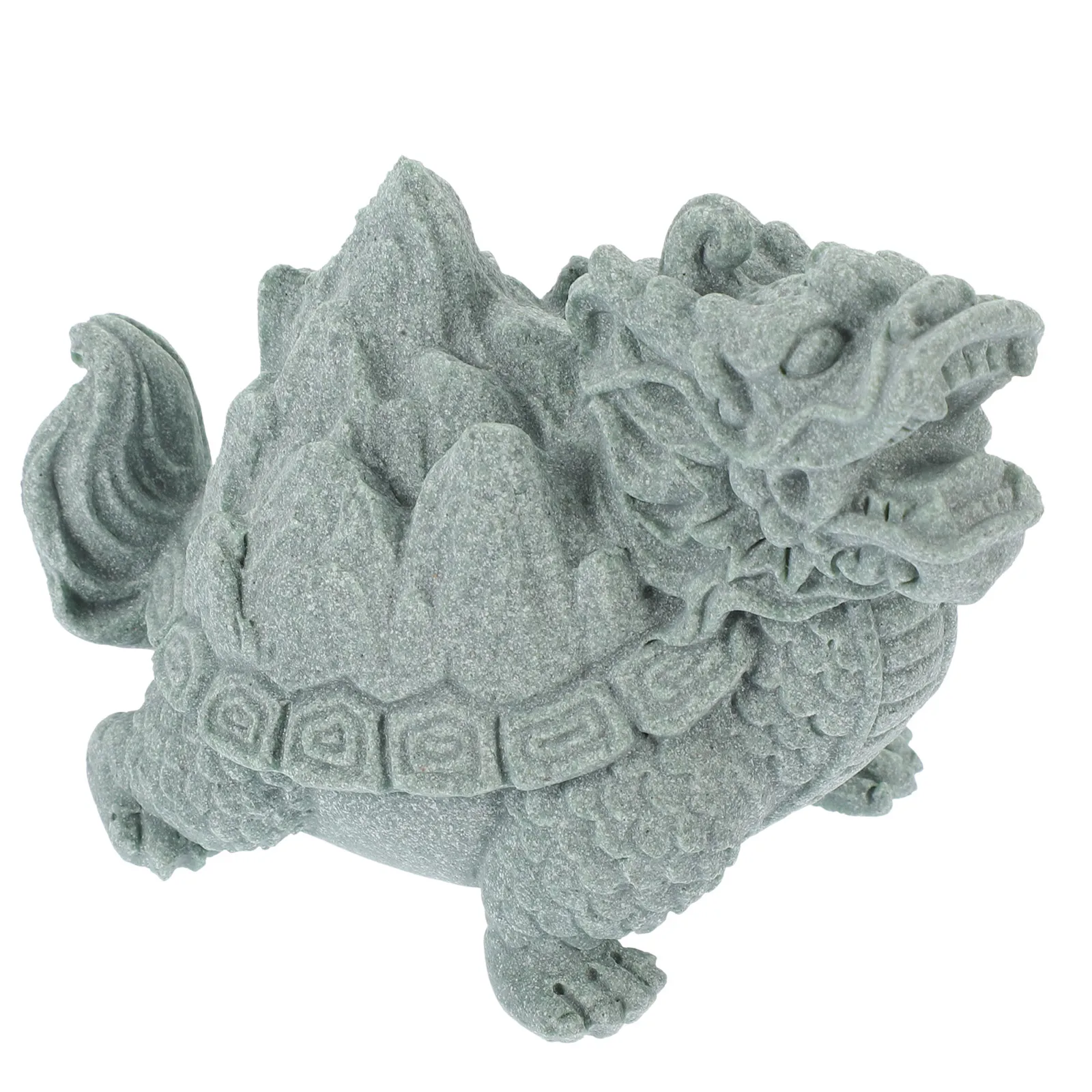

Green Sandstone Turtle Statue Mini Figurine Decorative Ornaments Sturdy Desk Home Office Vintage Sandstone Craft Figurine Craft