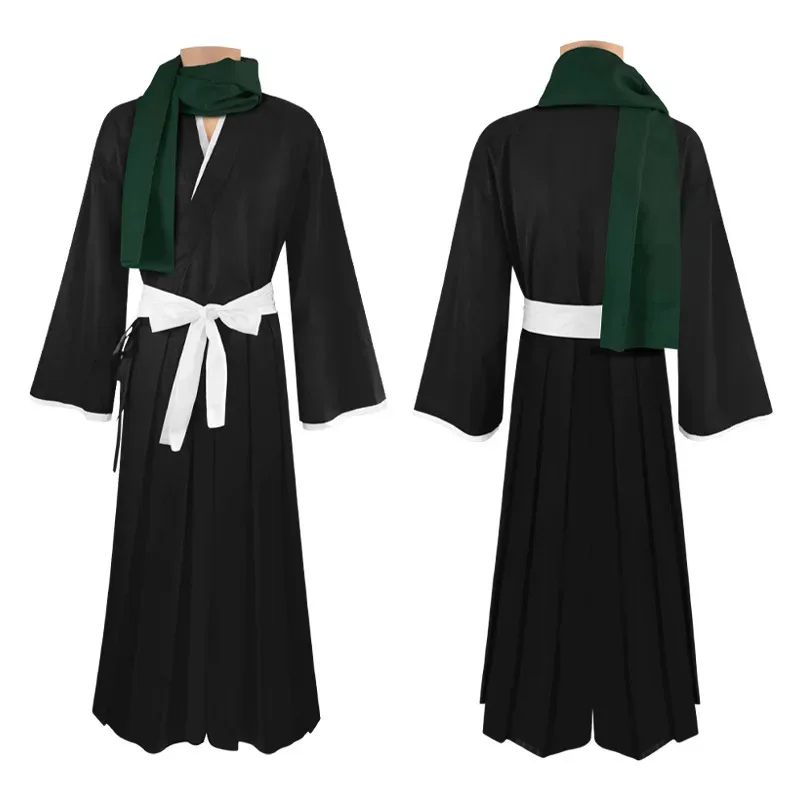 2025 Anime BLEACH Hitsugaya Toshiro Cosplay Costume Halloween Men Role Play Cool Black White Clothes Cloak Pants Wig Full Suit