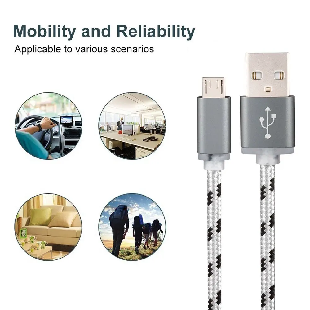 1/2 /3 Meter Micro USB Cable Fast Charging Wire Android Charger Data Cord for Huawei 8X 10 LITE Y9 Y7 Xiaomi Redmi Note 6 5 pro