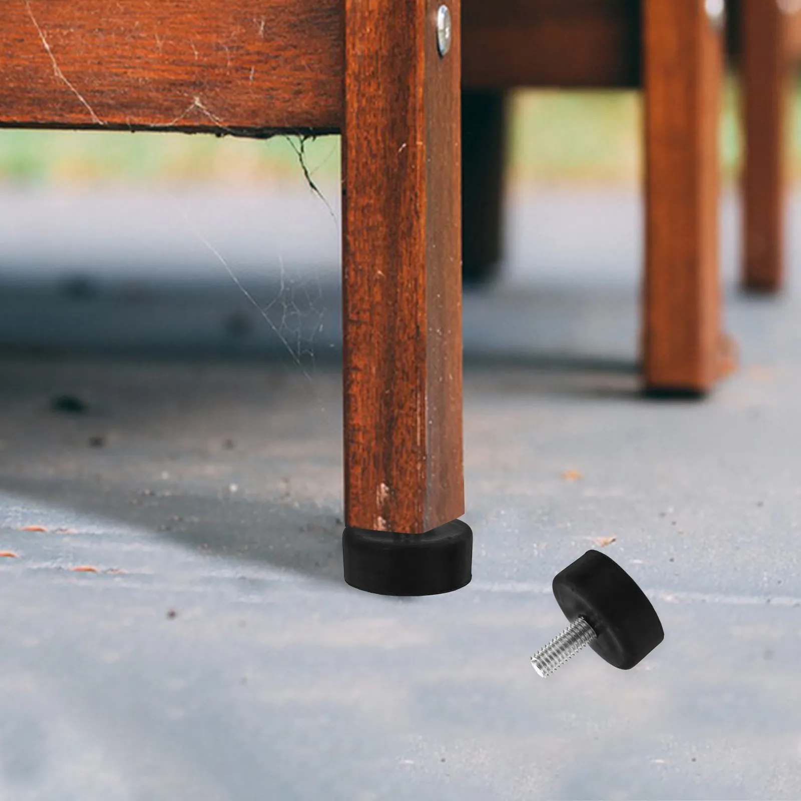 

4Pcs Adjustable Furniture Leveling Rubber Feet Shock Absorber Pads Screw on Table Chair Legs Furniture Height Increasing Pads
