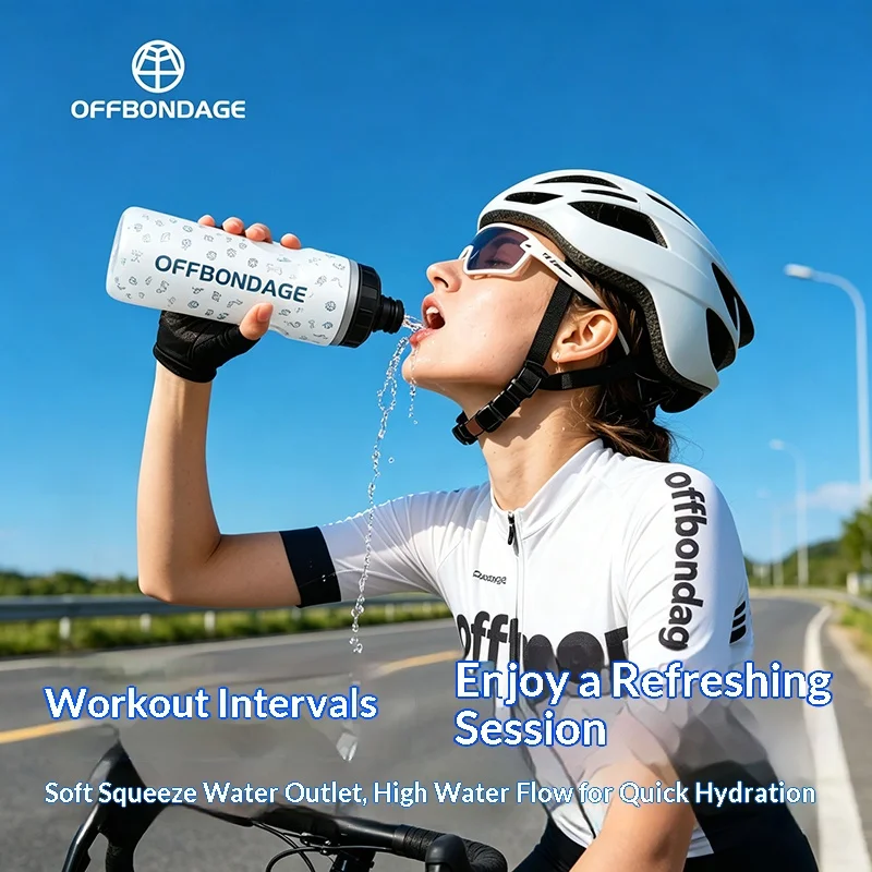 OFFBONDAGE 610ml Bicycle Water Bottle Ice Protection Sports Water Cup Large Capacity  Thermal Bottle Outdoor Cycling Accessories