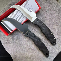C12S Tactical Folding Knife | Stainless Steel Spear-Point Blade | Ergonomic Nylon Handle | Ideal for Outdoor Survival & Camping