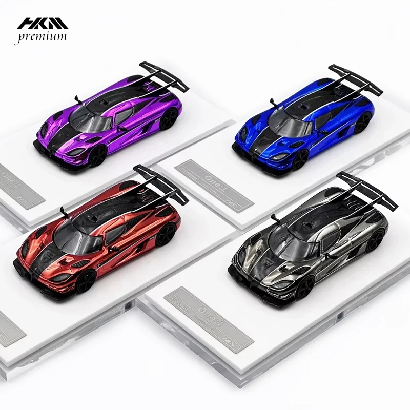 HKM 1:64 Koenigsegg Agera ONE:1 Chrome Alloy Diecast Diorama Car Model Collection Toys Christmas Gift