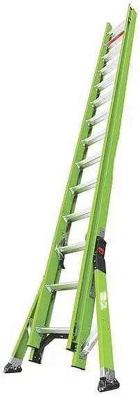 28 Ft Fiberglass Extension Ladder, 300 Lb Load Capacity