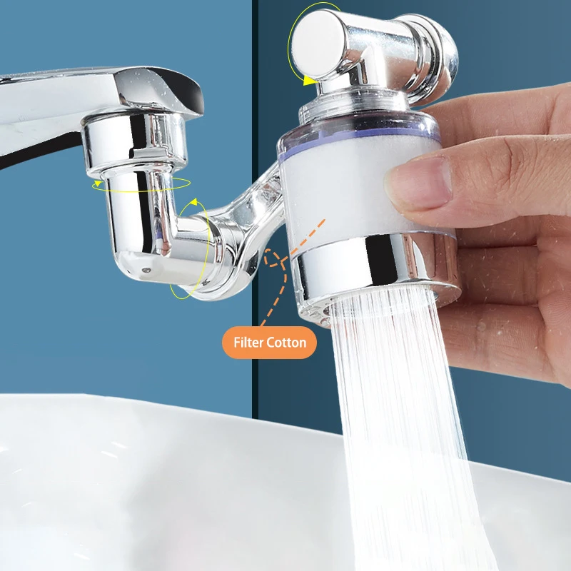 1080 Rotating Faucet Extender Aerator Adapter Robot Arm Water Saving Tap Filter Sink Kitchen Bathroom Accessories Supplies