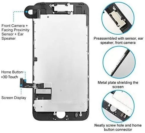 High Quality LCD For iPhone 8 LCD Screen Replacement Display 3D Touch Full Assembly with Repair Tools A1863 A1905 A1906 A1907