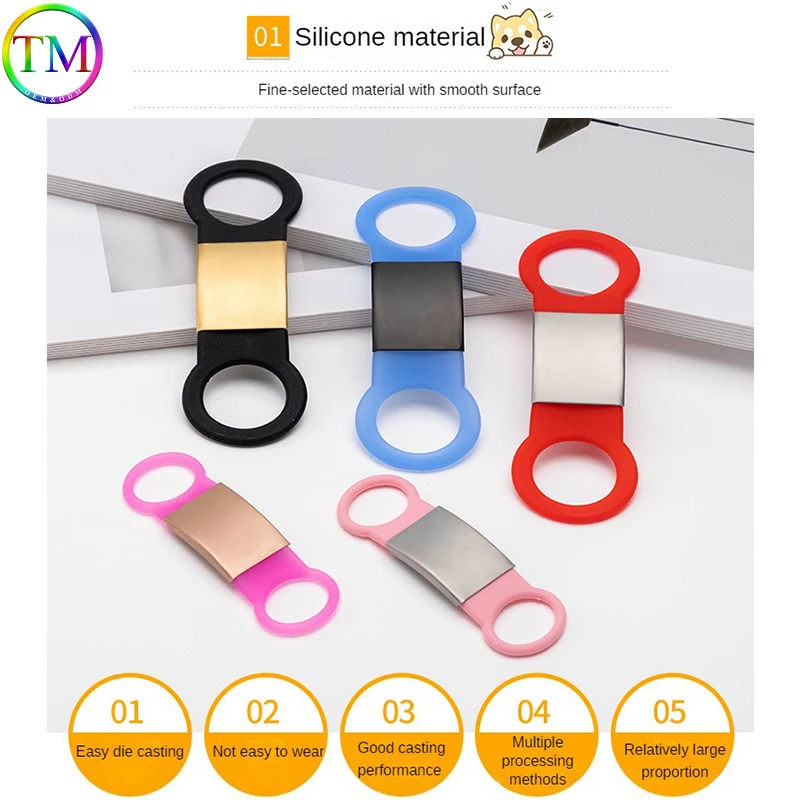 Étiquette d'identification en silicone personnalisée pour chien et chat, nom gravé, collier doux anti-perte pour animaux de compagnie, accessoires de collier