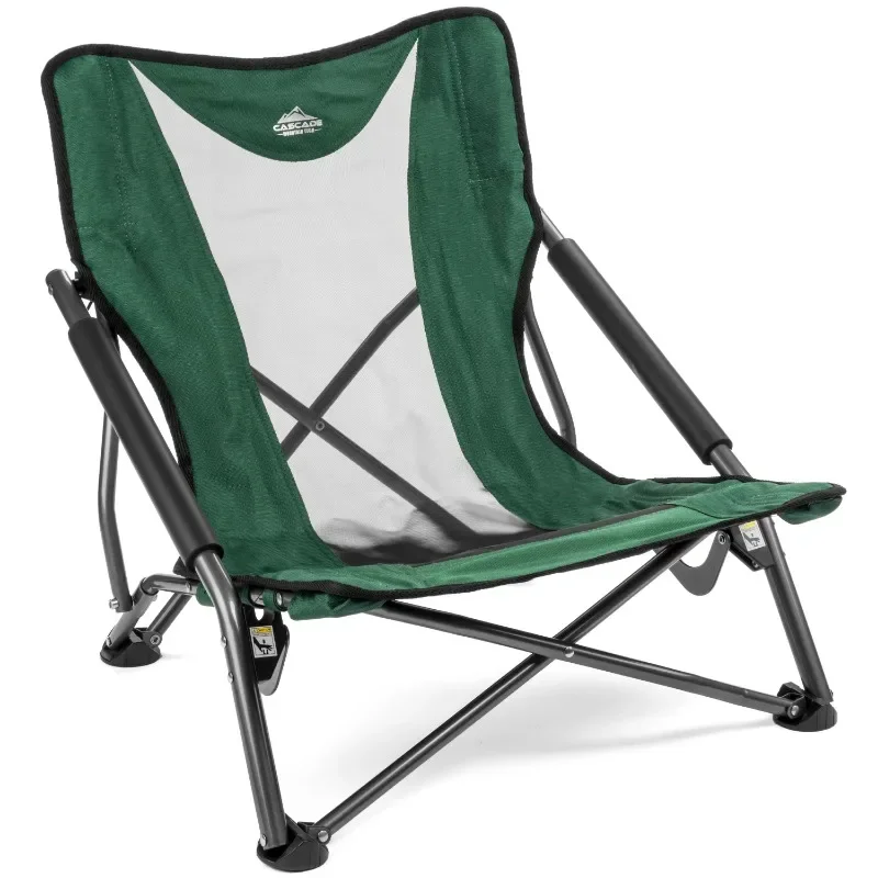 

Mountain Tech Compact Low Profile Outdoor Folding Camp Chair with Carry Case - Green