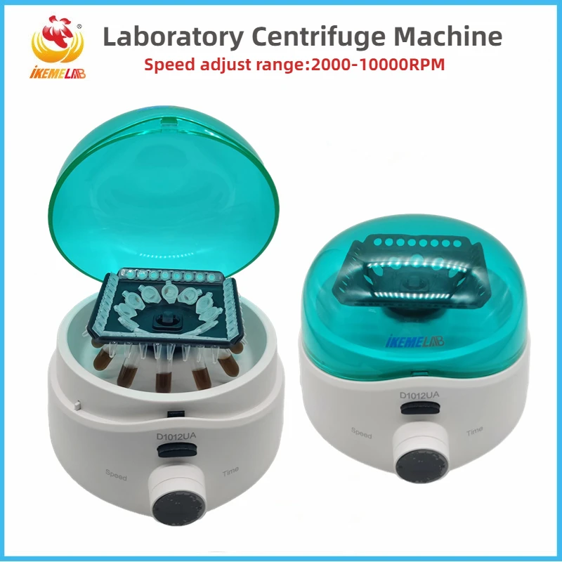 

IKEME PCR Centrifuge Machine 2000-10000RPM Digital Medical Centrifuge 0.2ml-2ml Tube Laboratory High-speed Plasma Centrifuge Hot