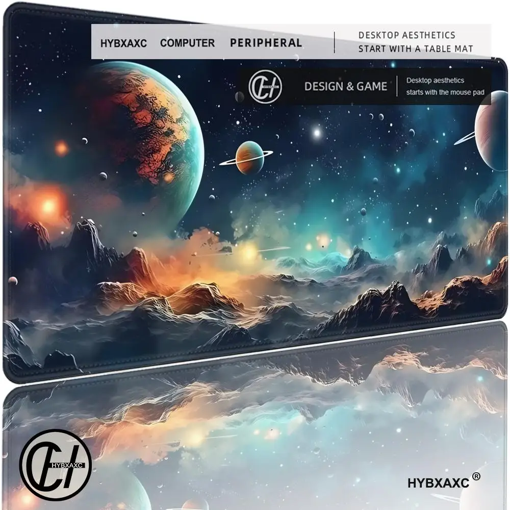 

HD Space-themed Gaming Mouse Pad, Large Mouse Pad with Stitched Edges, XXL Keyboard Pad, Gaming Office Computer HYBXAXC