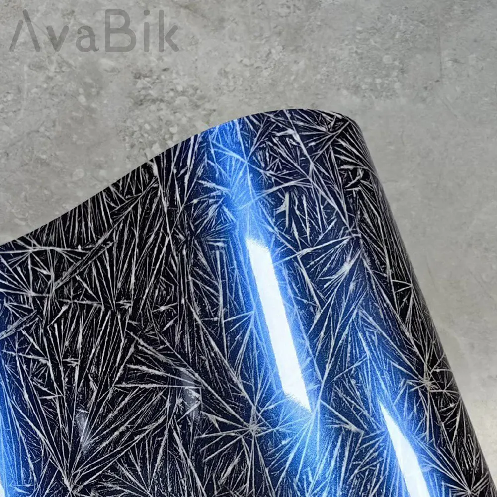 

Gloss blue crack carbon fiber Vinyl Film for car Paint Motorcycle body Decal Cover car Interior Tuning Accessories Low viscosity