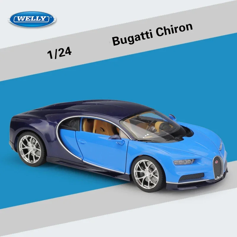 

WELLY 1:24 Bugatti Chiron Sports Car Simulation Alloy Car Model - Suitable for Children's Toys and Collections