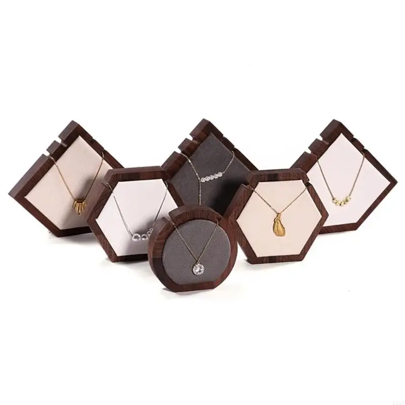 

Walnut Jewelry Display Stand User Friendly Necklaces Pendant Holder Suitable for Boutique Gallery Arrangement