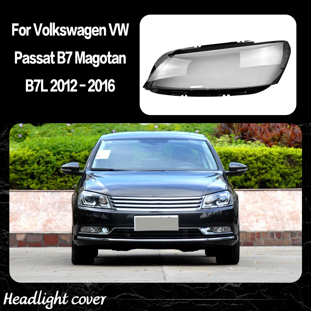 

Car Front Headlight Cover For Volkswagen VW Passat B7 Magotan B7L 2012 2013 - 2015 2016 Lampshade Lampcover Caps Headlamp Shell