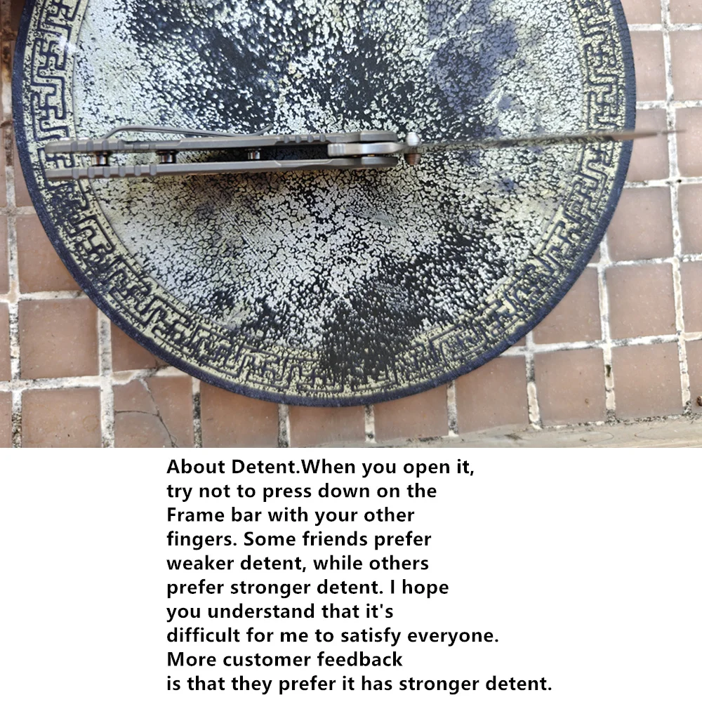 Cryo Vg10 3 "Lame Hinderer XM18 Manico in titanio Cuscinetto in ceramica JUFULE Coltello pieghevole Tasca tattica Caccia da campo Strumento EDC esterno