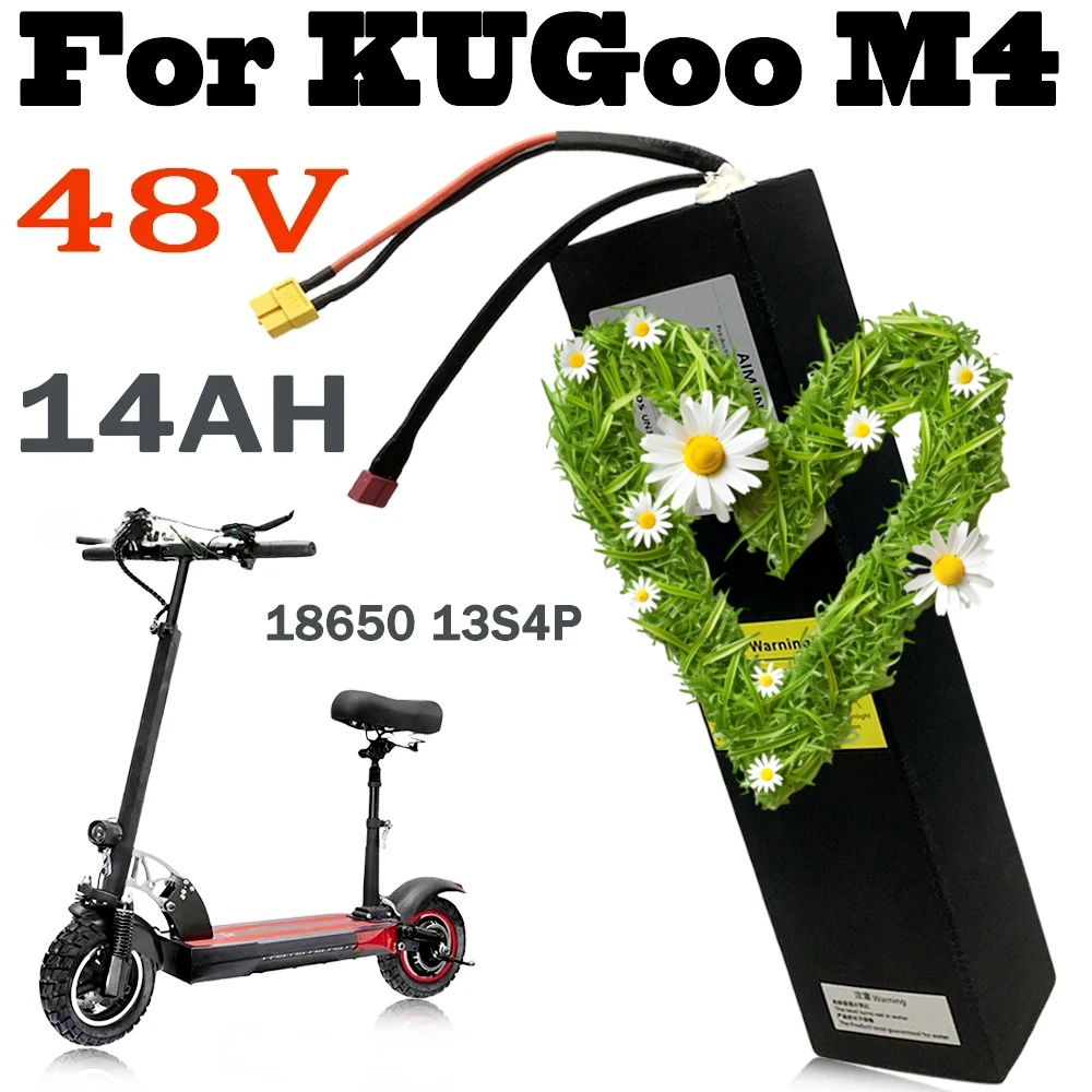 

For Kugoo M4 Original 48V 18650 13s4p 14000mAh high-power 672Wh Li-ion Battery Pack Electric Scooter Battery Built in BMS