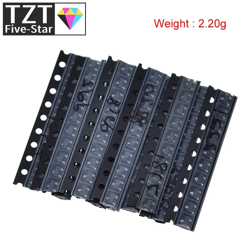 TZT SOT-23 SMD transistor KIT S9013 S9014 S9015 S9018 MMBT3904 MMBT3906 SS8050 SS8550 2N5551 2SC1815 Total 10kinds X10pcs=100pcs