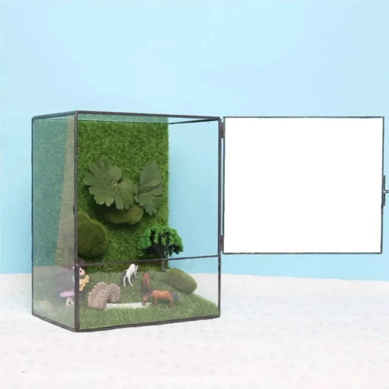 Rectangular Minimalist Creative Glass Flower Room DIY Transparent Succulent Flower Pot Micro Landscape Ecological Bottle ZI119
