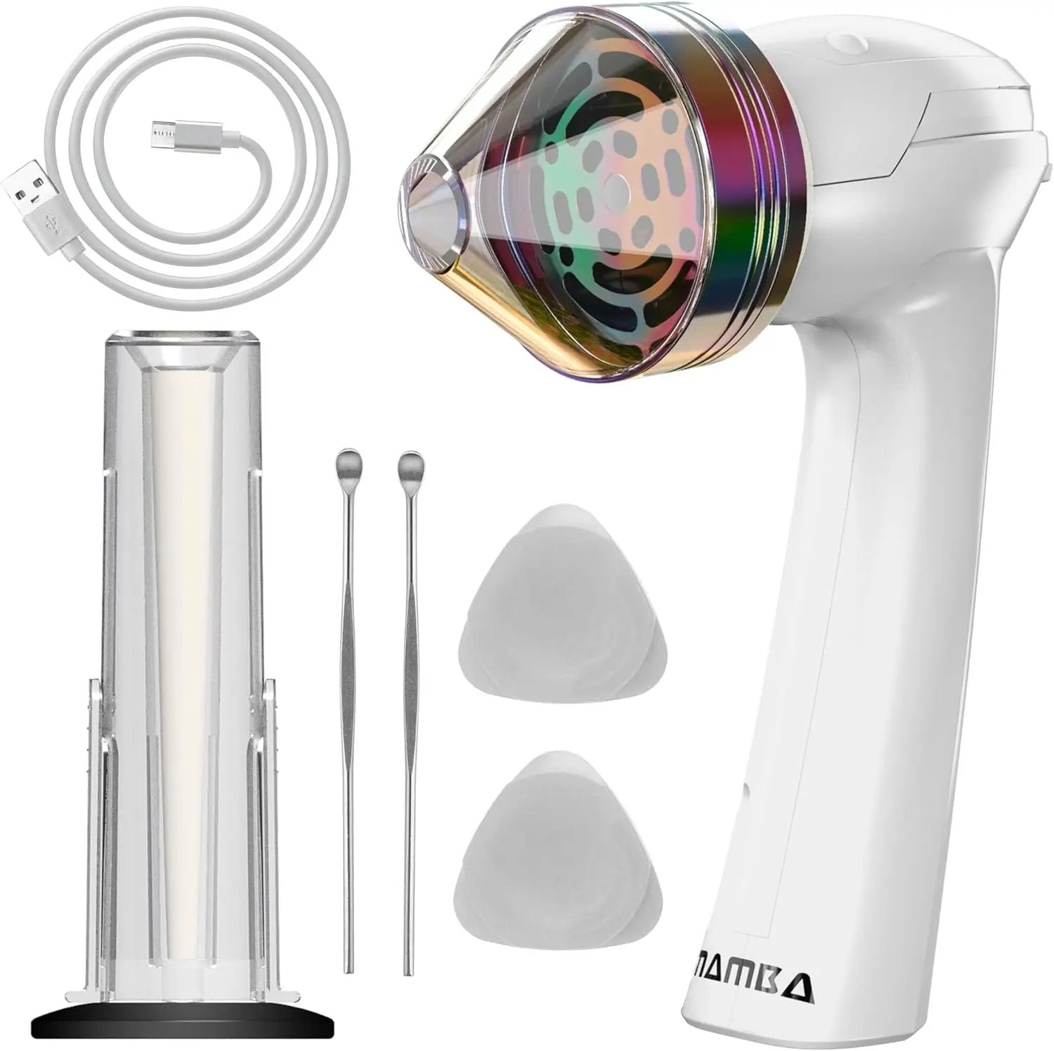 

Grinders Electric Spice Grinder for the Kitchen. Easy to Use USB Rechargeable Grinder, 2g White