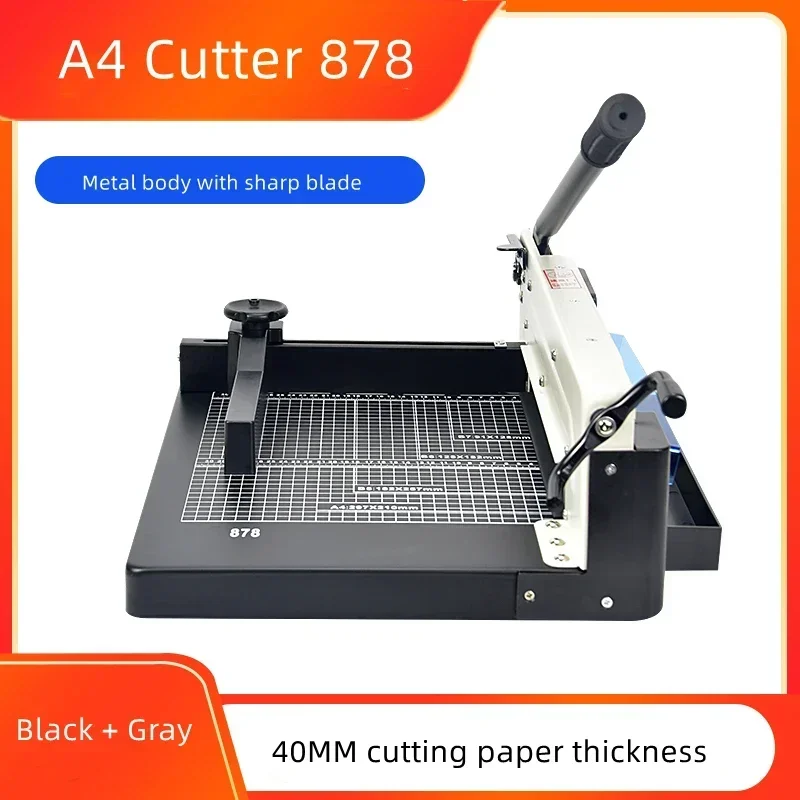 A4/A3 Metal Paper Cutter – Automatic Electric Trimmer Suitable for Thick Books and Bid Documents
