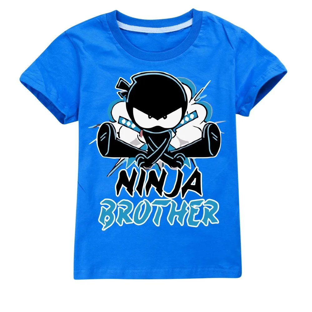 Camiseta del juego NINJA KIDZ para niños, camisa de manga corta con estampado colorido 3D de dibujos animados, ropa de calle informal de verano para bebés y niñas