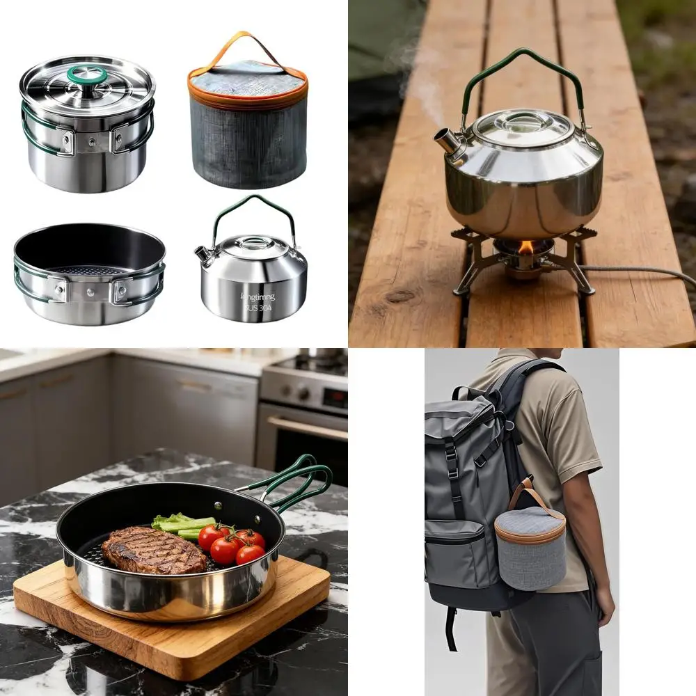 

Прочный набор походной посуды - идеально подходит для пикников, походов и пеших прогулок