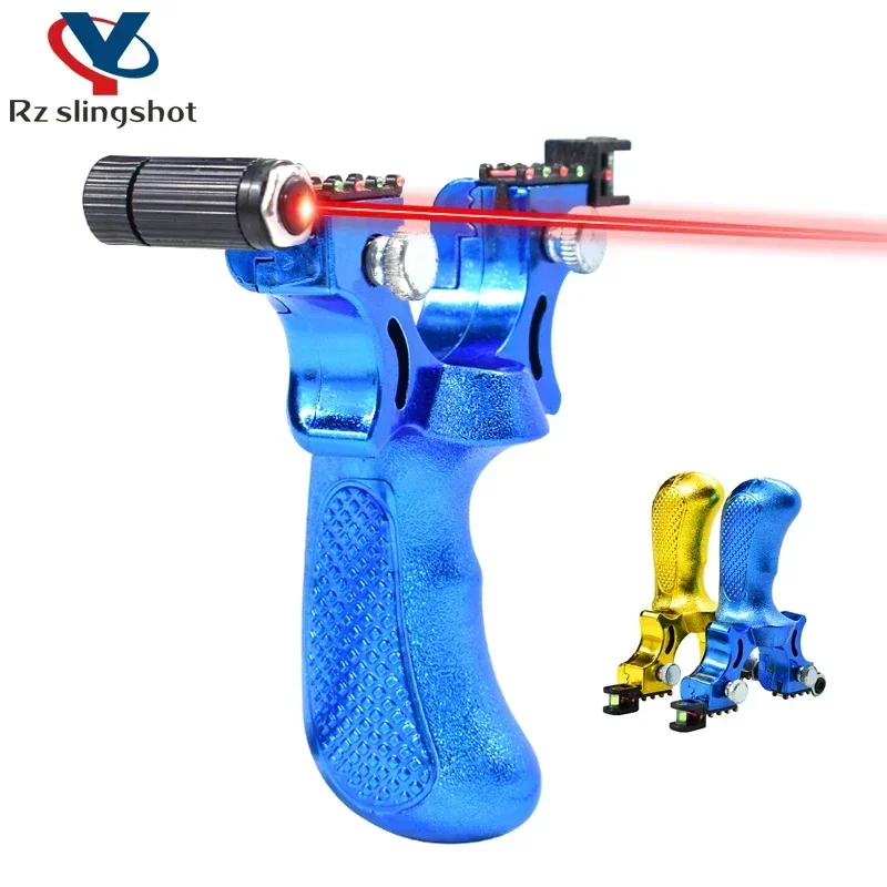 

High-strength Resin Slingshot Fast-press Red Laser Aiming Sling Wild Hunting Shooting Portable Slingshot with Various Packages