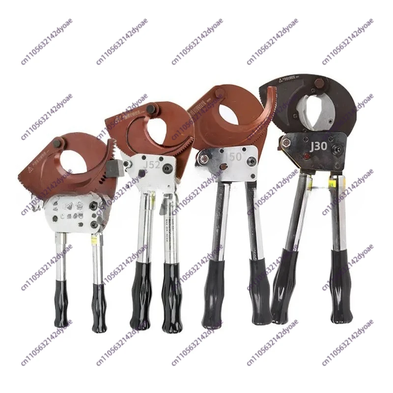 ラチェットケーブルはさみ-j40-52-75-95-100-マニュアルギア-スチールストランドカットワイヤークランプ-銅アルミケーブル