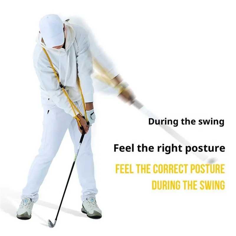 A64T for Golf Swing Trainer Correction Belt Adjustable Rotation Training Equipment for Indoor Practice Strength Flexibility