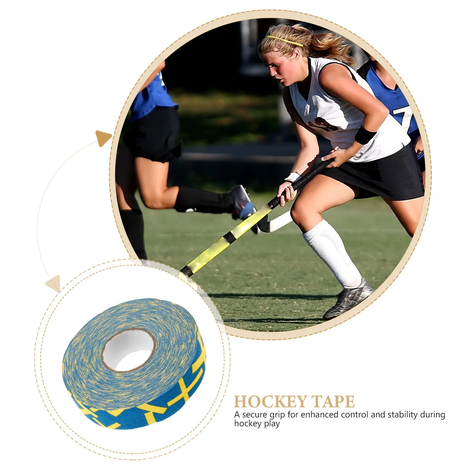 

Hockey Stick Tape 1 Roll Cotton Cloth Waterproof Strong Adhesive Non- for Enhanced Control Decorative Design