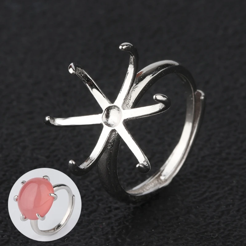 مجموعة من 4 حلقات شوكية مخلبية قابلة للتعديل وقواعد نحاسية فارغة لصنع المجوهرات بنفسك