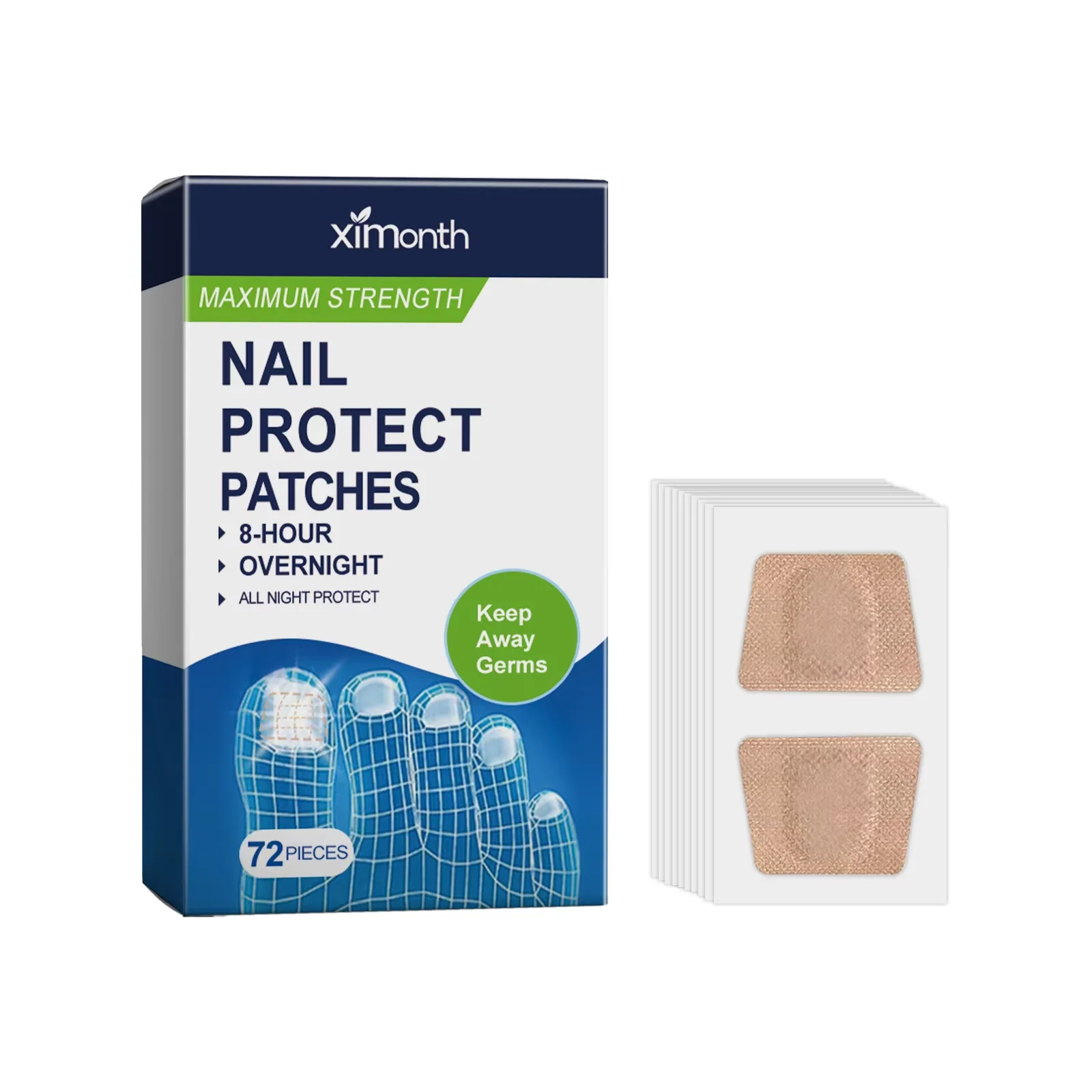 XIMONTH Nail Care Patch Eliminate Dirts Relieve Discomfort Repair Damage Correcte Surface Brightening Luster Nail Nourish Patch