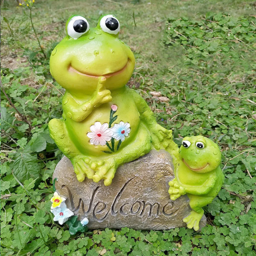 

Resin Animal Sitting On Stone Figurine Decoration Lawn Garden Courtyard Ornaments